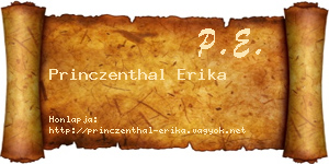 Princzenthal Erika névjegykártya