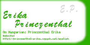 erika princzenthal business card